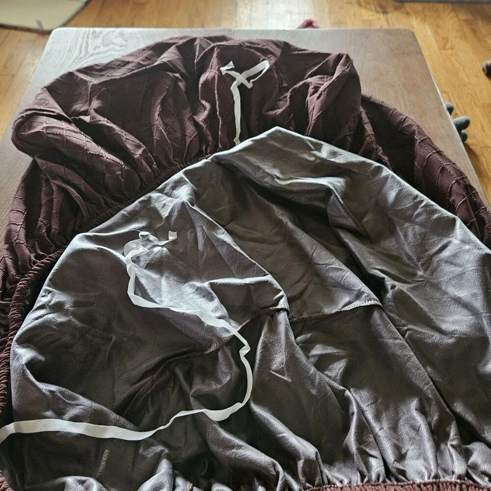 NEW Waterproof‎ Sectional Chaise Sofa Cover Coffee Color Pet Protector
